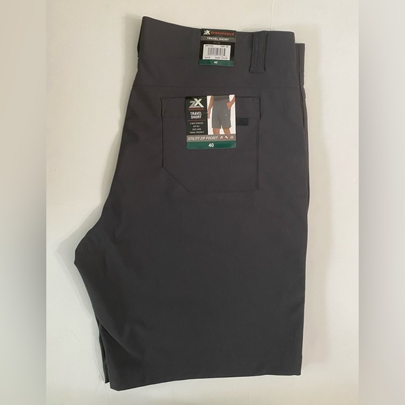 Zeroxposur Brand New Mens Shorts Zipper Closure Front Back Pockets Sz 40 Gray - Picture 3 of 16